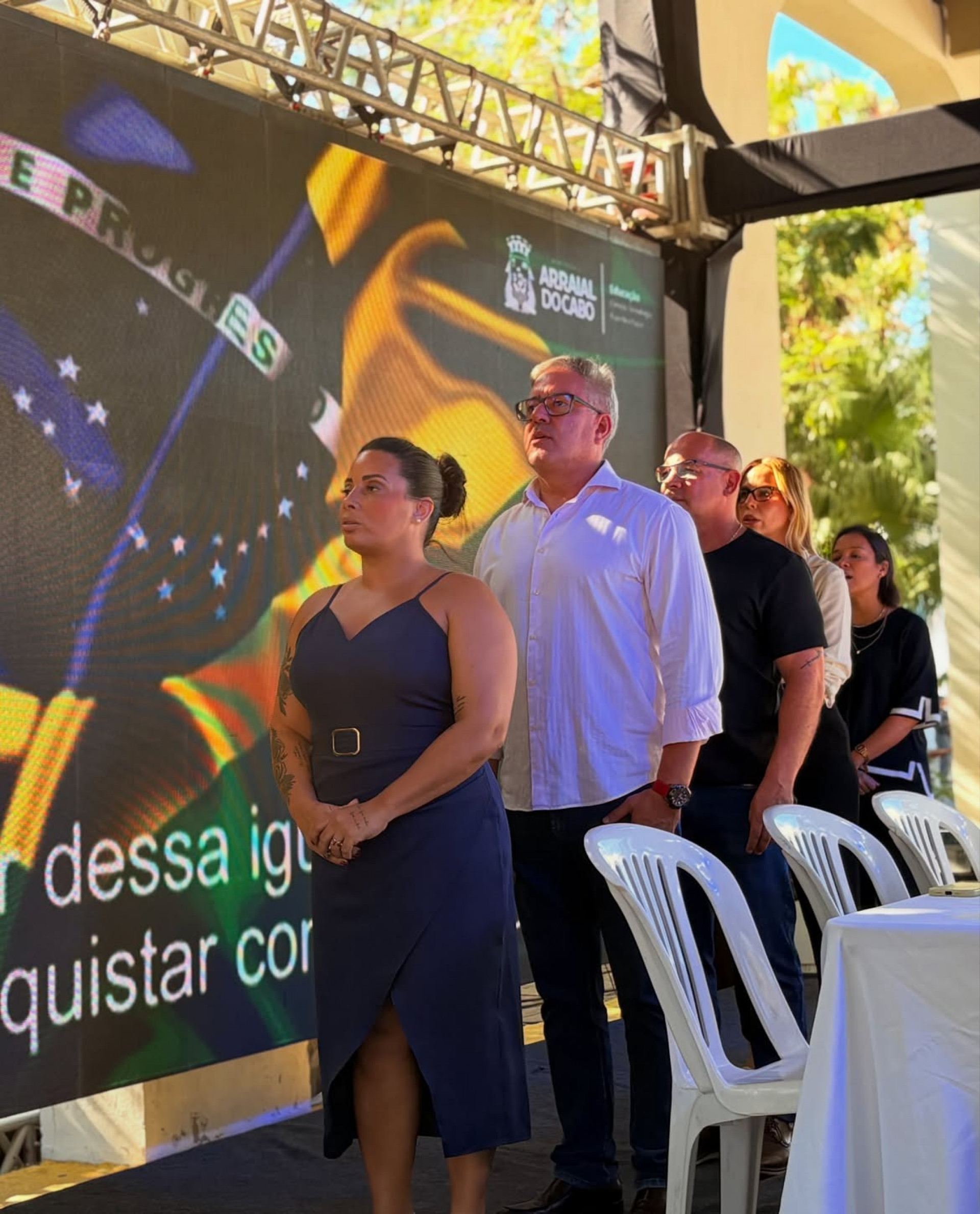 O ato também teve um peso político por colocar lado a lado Marcelo e Diego - Ascom
