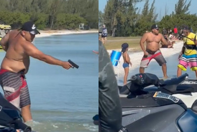 Vídeo: Banhista saca arma para kitesurfista durante briga em praia
