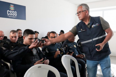 Novo grupamento armado da Guarda faz treinamento com câmeras corporais