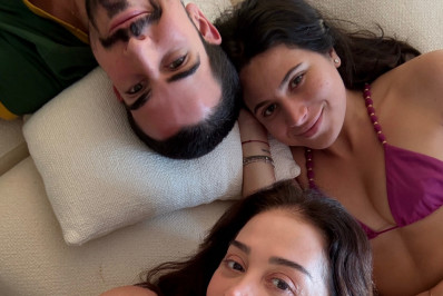 Claudia Raia e Edson Celulari publicam fotos com os filhos
