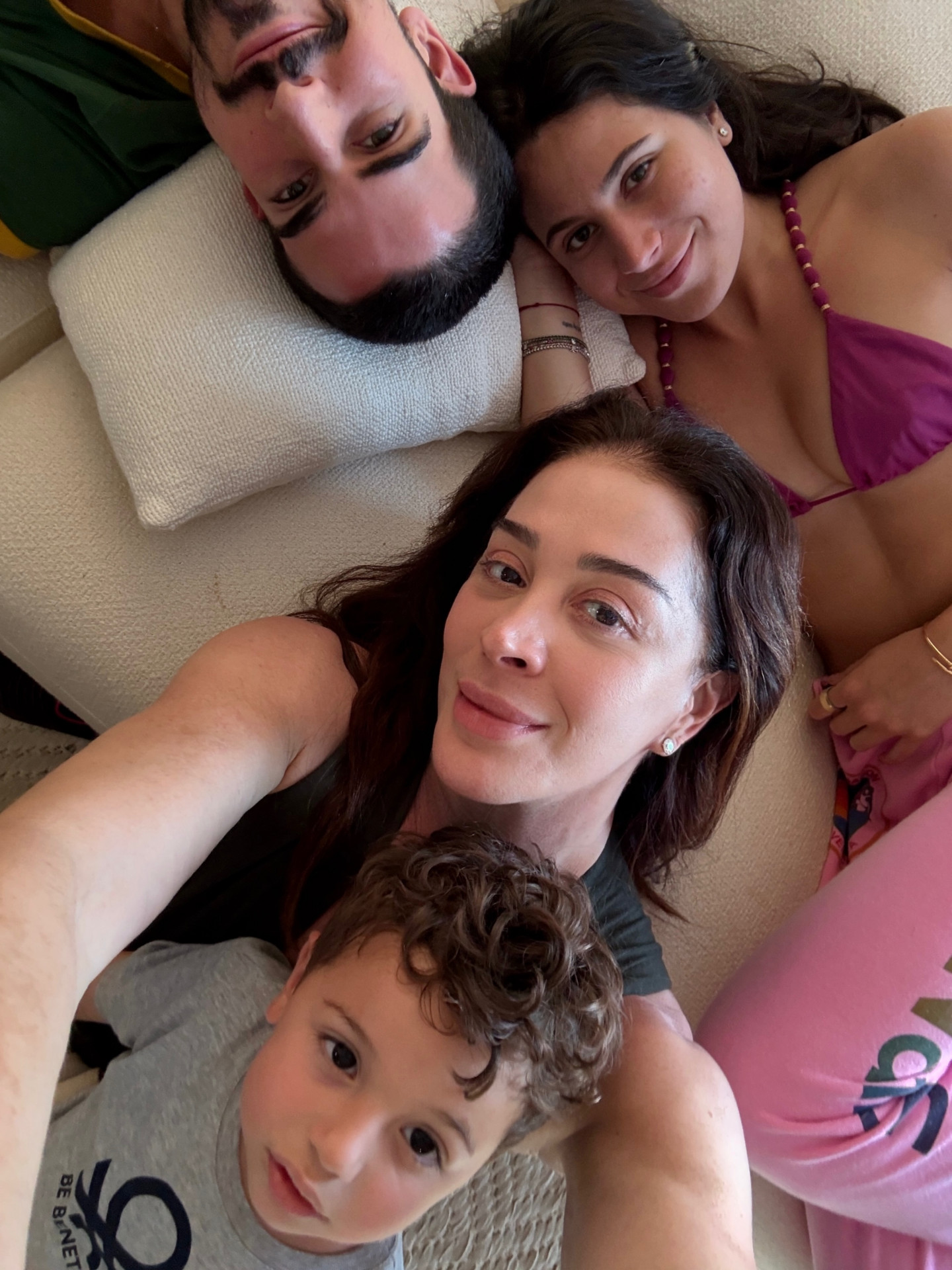 Claudia Raia e os filhos: Enzo Celulari, Sophia Raia e Luca - Reprodução / Instagram