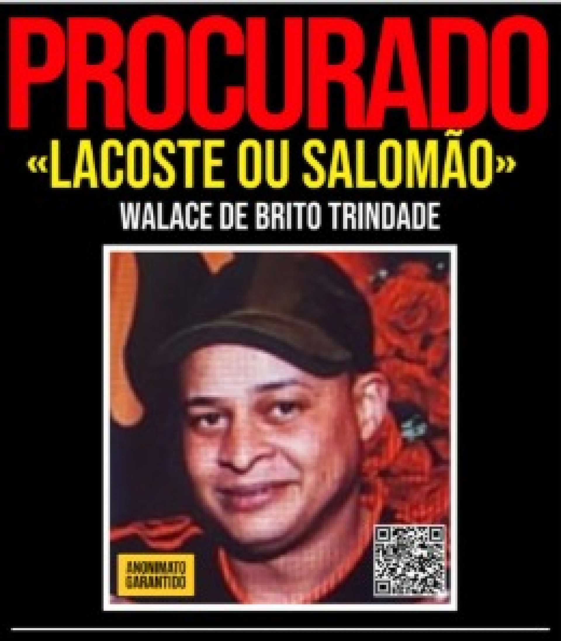 Apontado como líder do tráfico na Serrinha, Wallace Brito Trindade, o Lacoste, foi denunciado pelo MPRJ