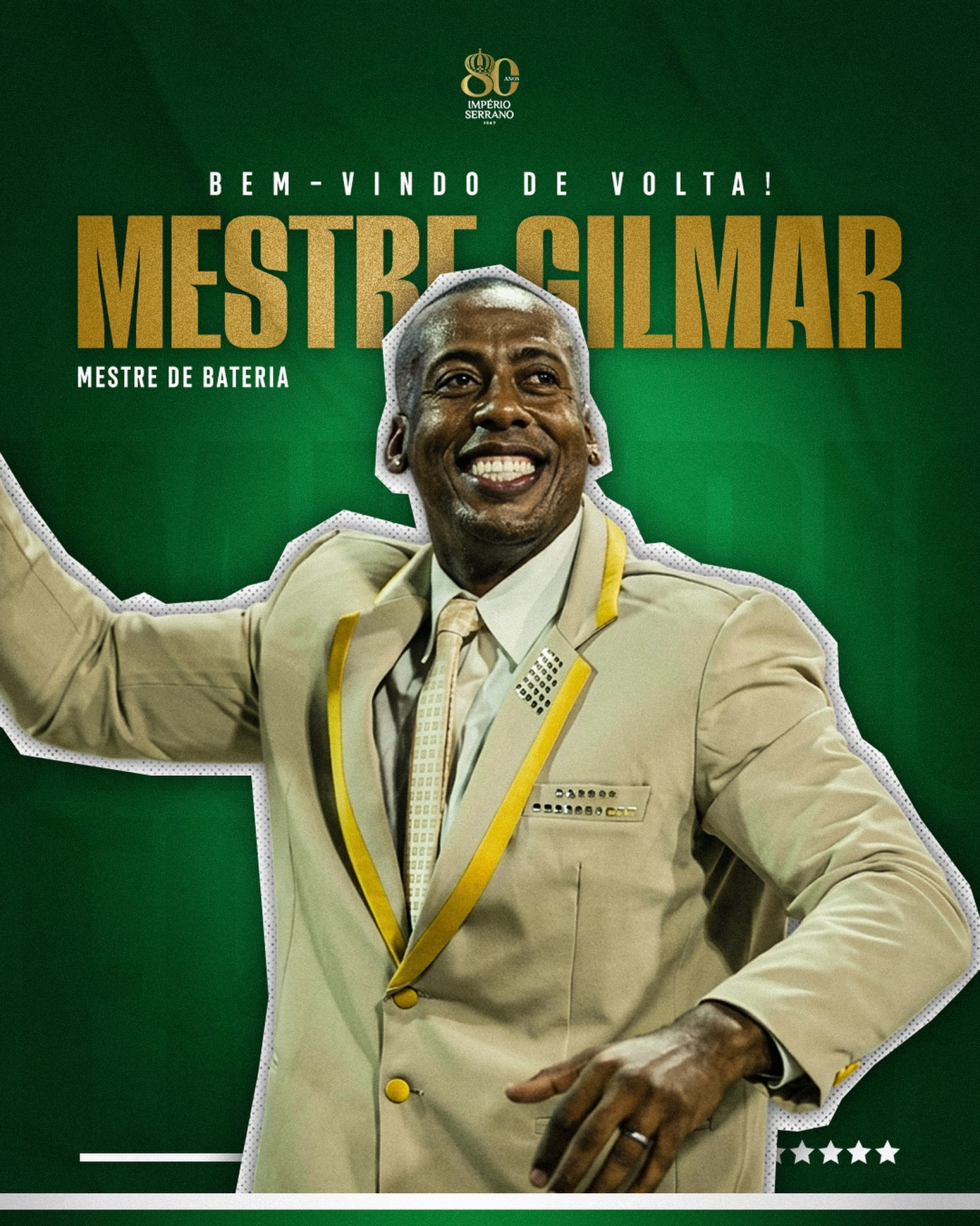 Mestre Gilmar está de volta ao Império Serrano para comandar a Sinfônica do Samba - Reprodução / Instagram
