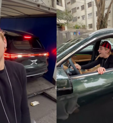 Juliano Floss recebe carro conquistado no 'BBB 26'