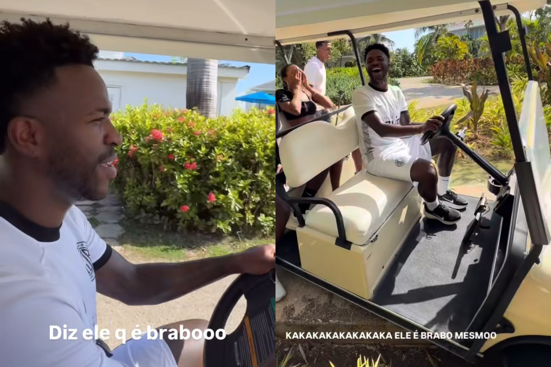 Vini Jr. sai da pista com carrinho e Virginia registra susto - Reprodução / Instagram