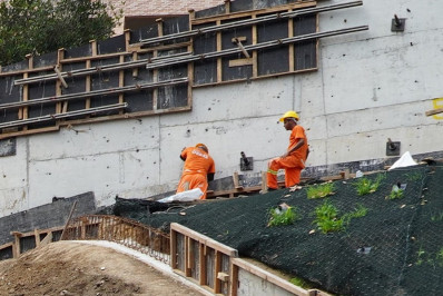 Obra de contenção de encosta no Lindo Parque entra na reta final