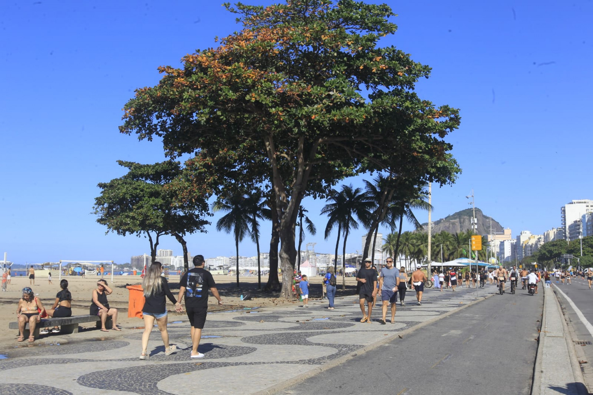 Cariocas e turistas aproveitam o domingo (26) ensolarado na praia de Copacabana - Reginaldo Pimenta / Agência O DIA