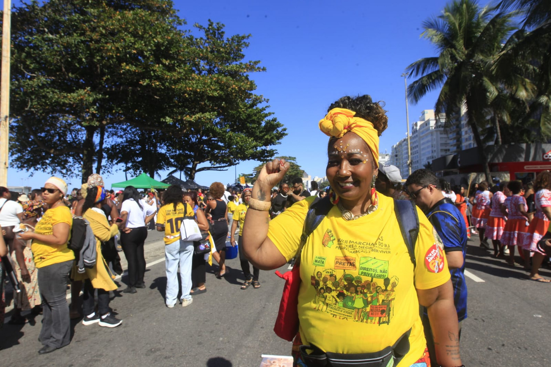 Adriana Rangel saiu de Petrópolis para a Marcha das Mulheres Negras - Reginaldo Pimenta / Agência O DIA