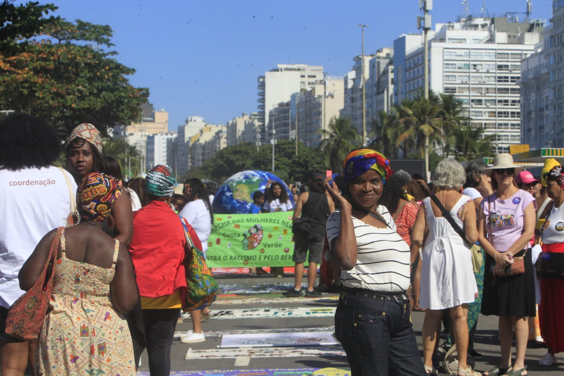Marcha das Mulheres Negras reúne centenas em Copacabana - Reginaldo Pimenta / Agência O DIA