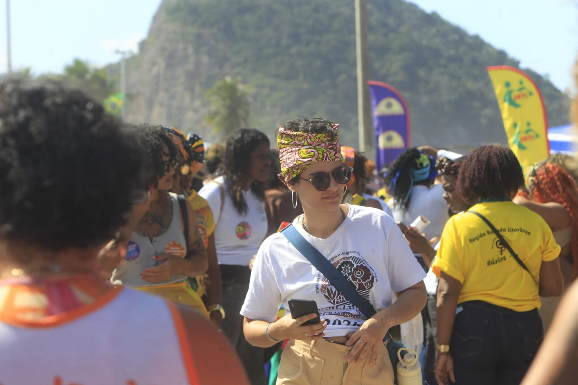 Marcha das Mulheres Negras reúne centenas em Copacabana - Reginaldo Pimenta / Agência O DIA