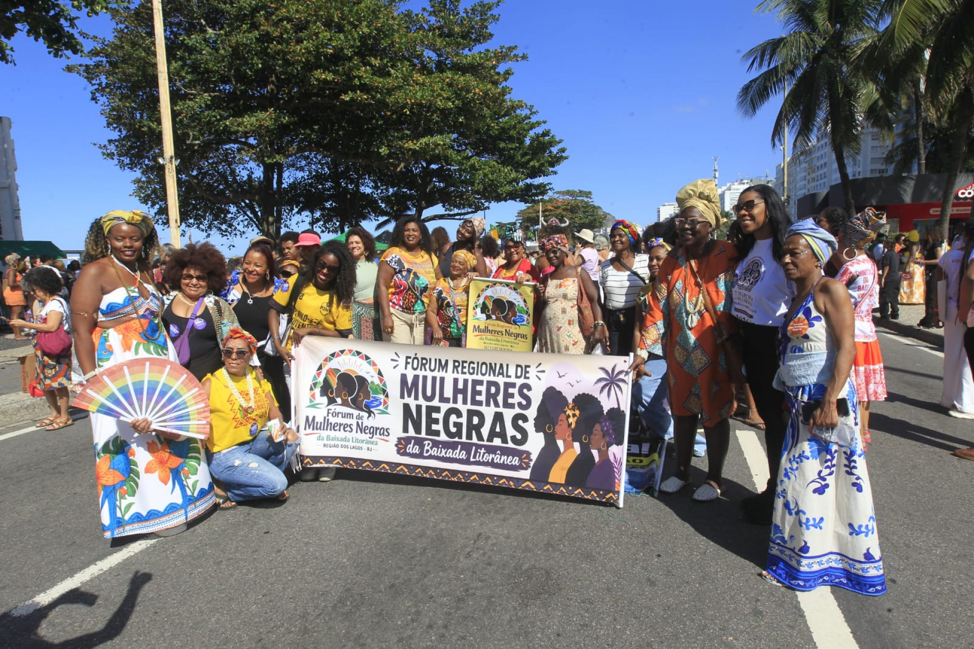 Marcha das Mulheres Negras reúne centenas em Copacabana - Reginaldo Pimenta / Agência O DIA