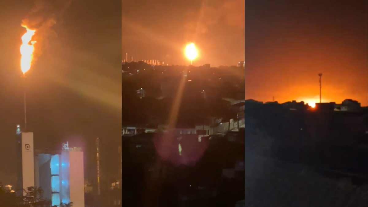 SP: Incêndio atinge polo petroquímico e assusta moradores