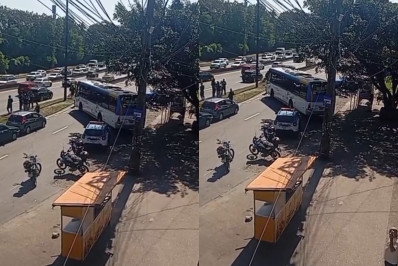 Bandidos sequestram ônibus na Gardênia Azul