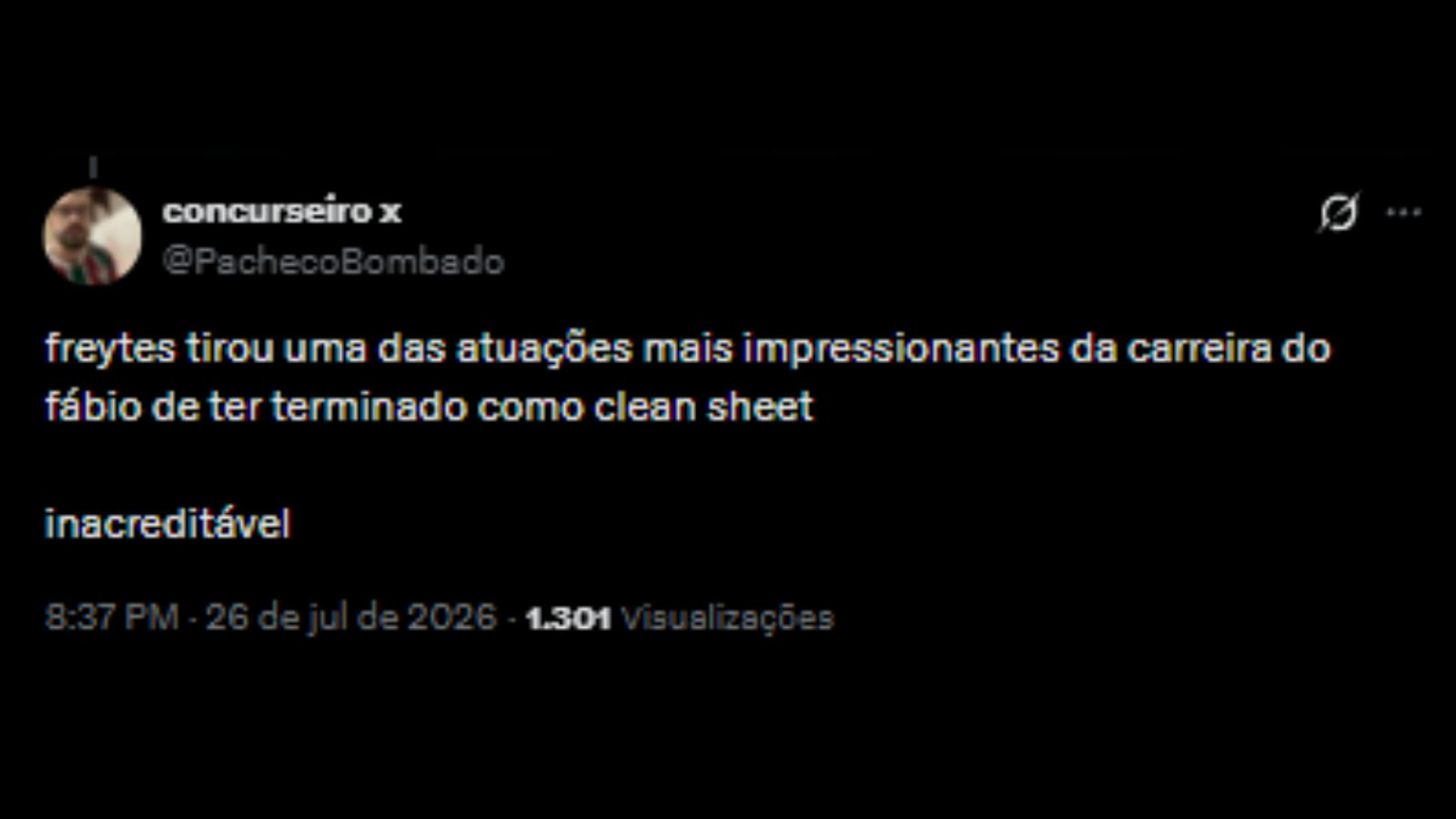 Críticas ao zagueiro Freytes após empate do Fluminense com Grêmio - Reprodução/X @PachecoBombado