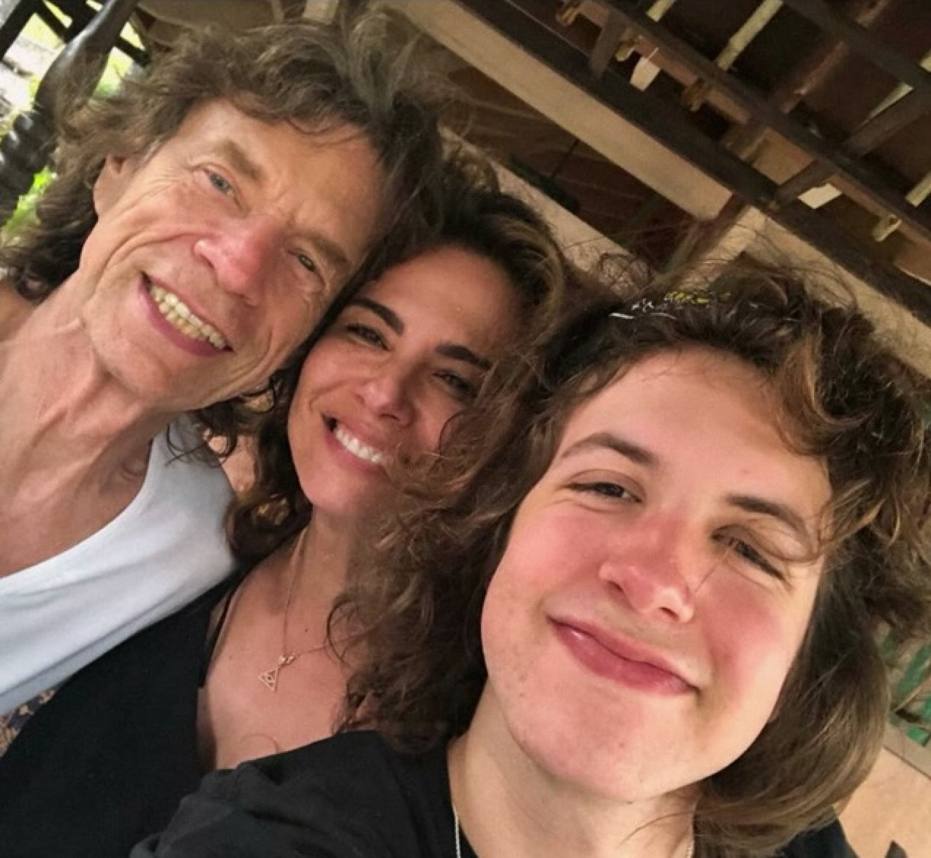 Mick Jagger, Luciana Gimenez e Lucas - Reprodução do Instagram