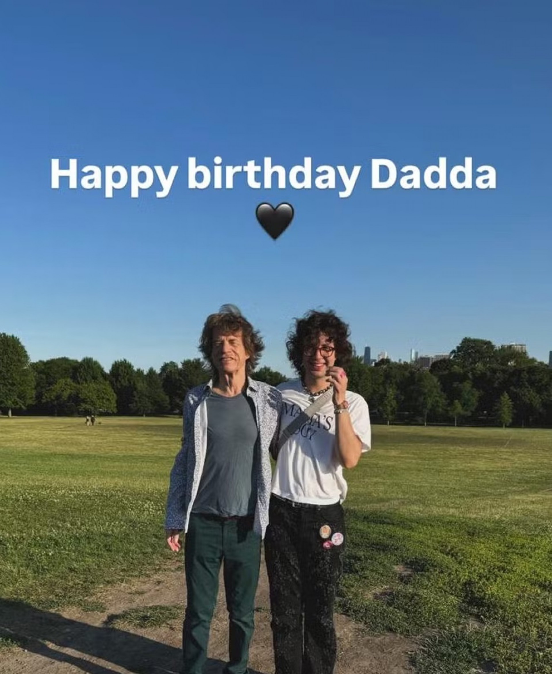 Mick Jagger e o filho, Lucas - Reprodução do Instagram