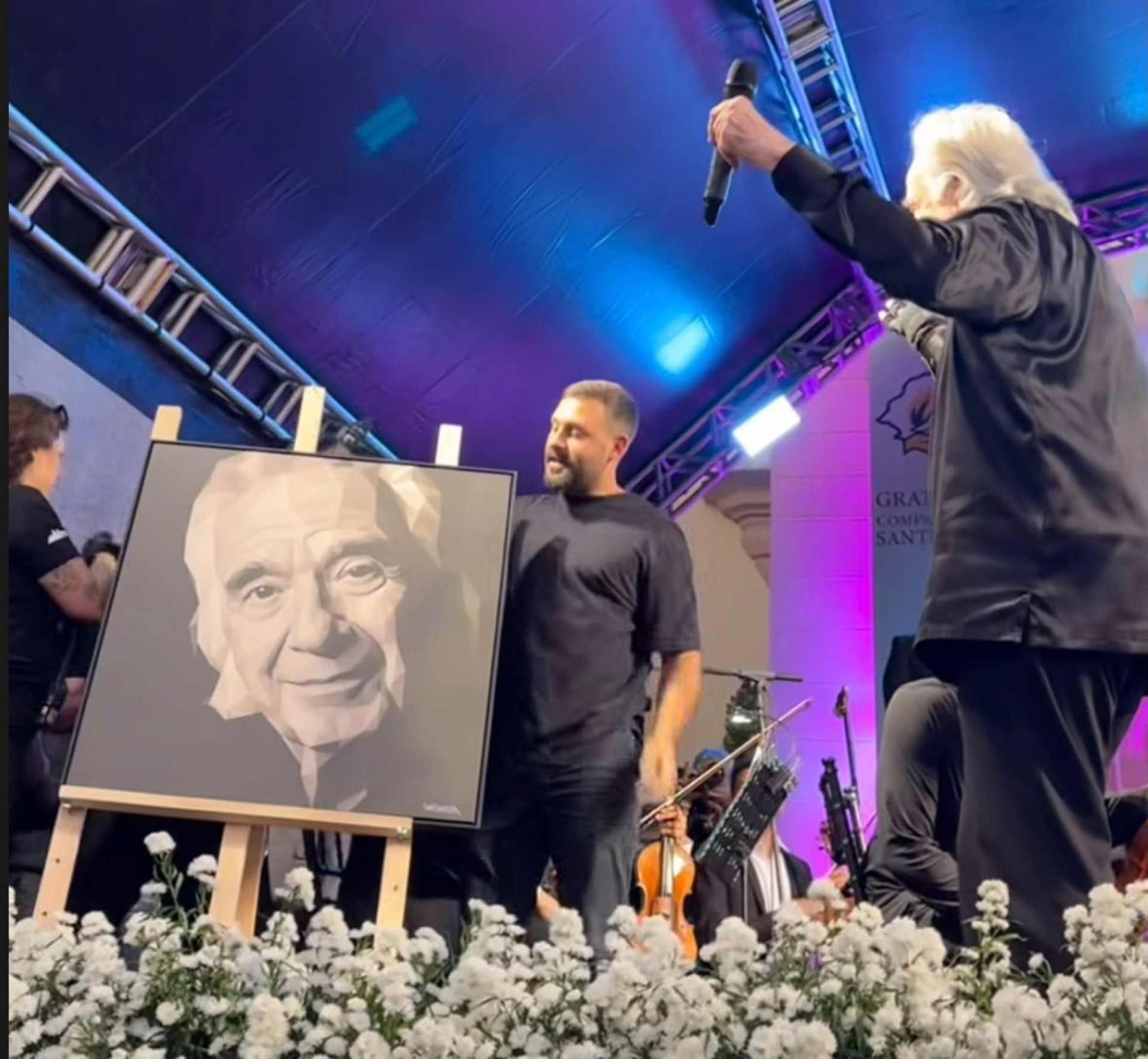 Homenagem do artista teresopolitano Juan Atos ao maestro - Reprodu&ccedil;&atilde;o IG Juan Atos