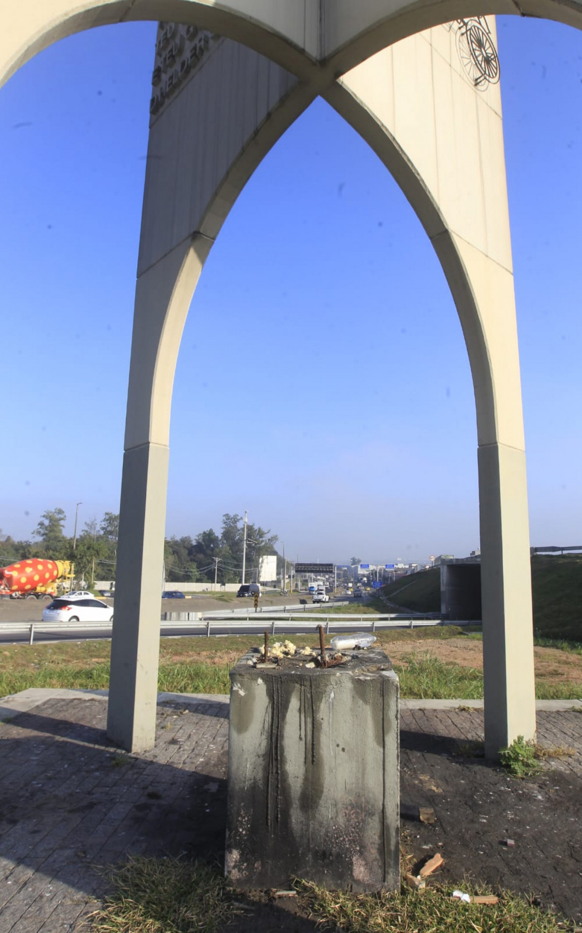 Local onde ficava a estátua de São Cristóvão