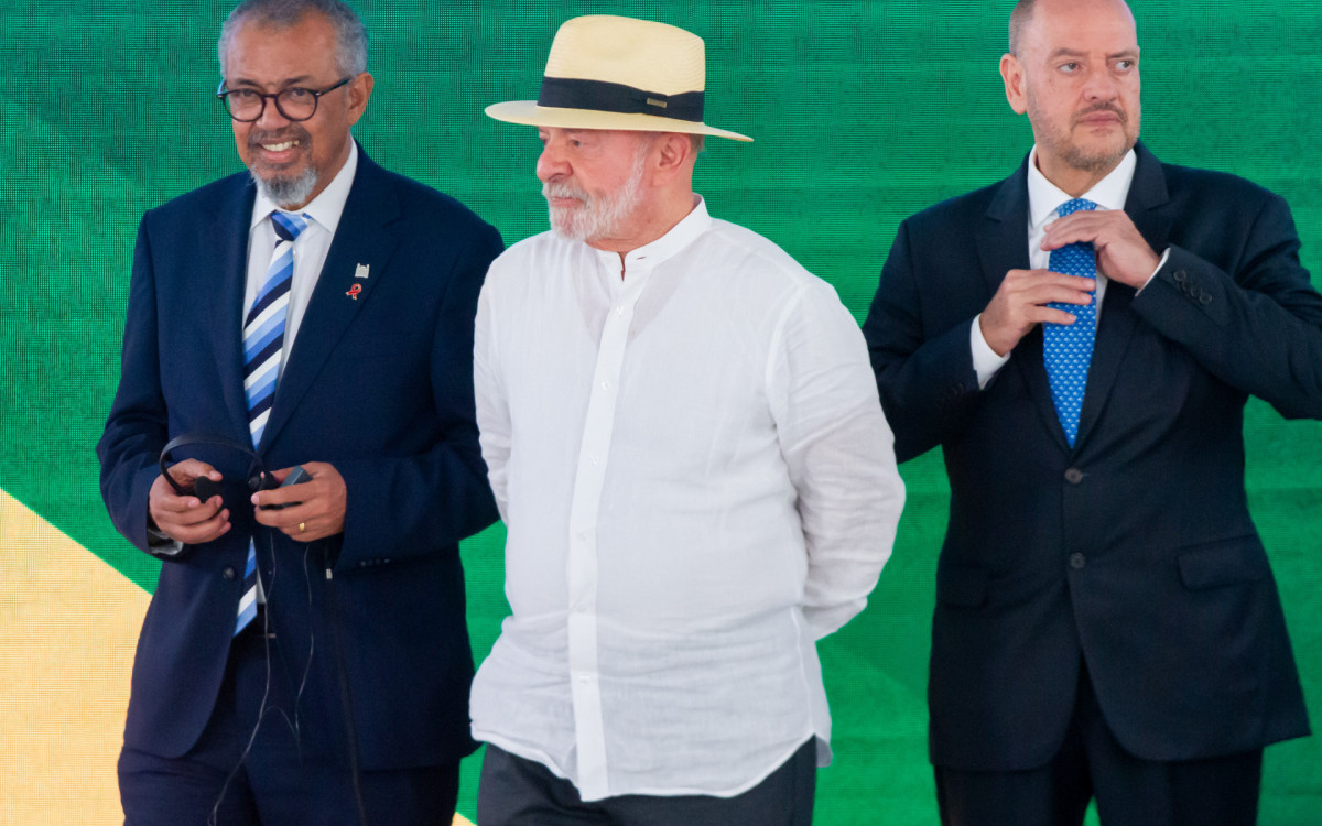Visita do presidente Lula e do diretor-geral da OMS Tedros Adhanon, ao Hospital do Andaraí, Zona Norte do Rio de Janeiro, na tarde desta terça-feira (28).
