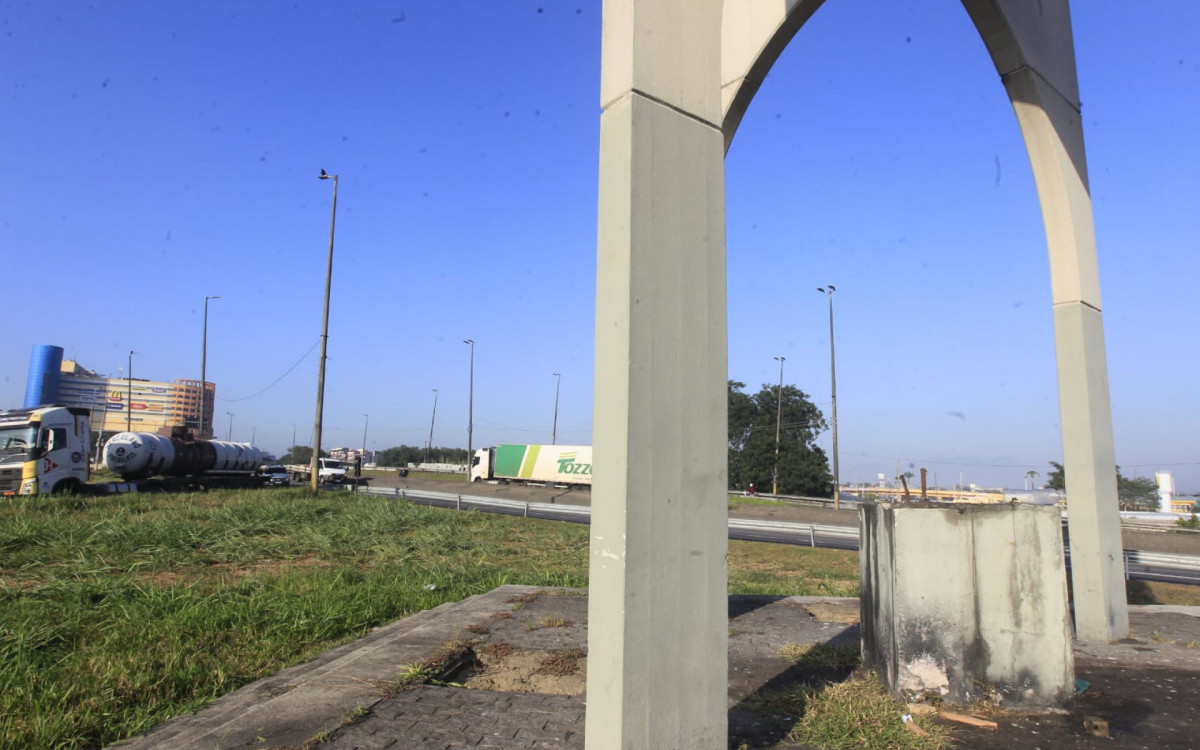 Local onde ficava a estátua de São Cristóvão