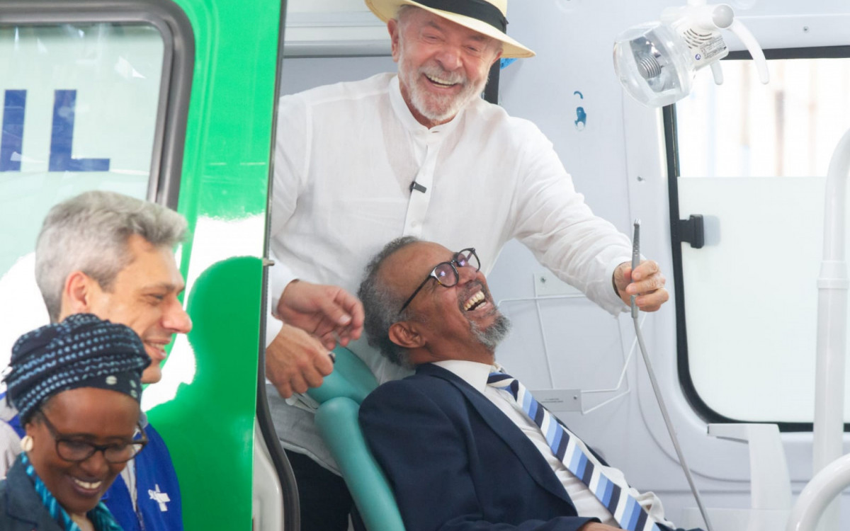 Visita do presidente Lula e do diretor- geral da OMS, Tedros Adhanon, ao Hospital do Andaraí