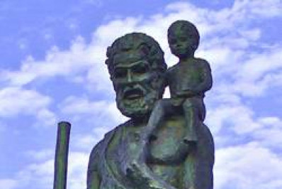 Estátua de São Cristóvão é furtada no Trevo das Margaridas