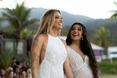 Um mês após união, Lauana Prado mostra fotos de casamento