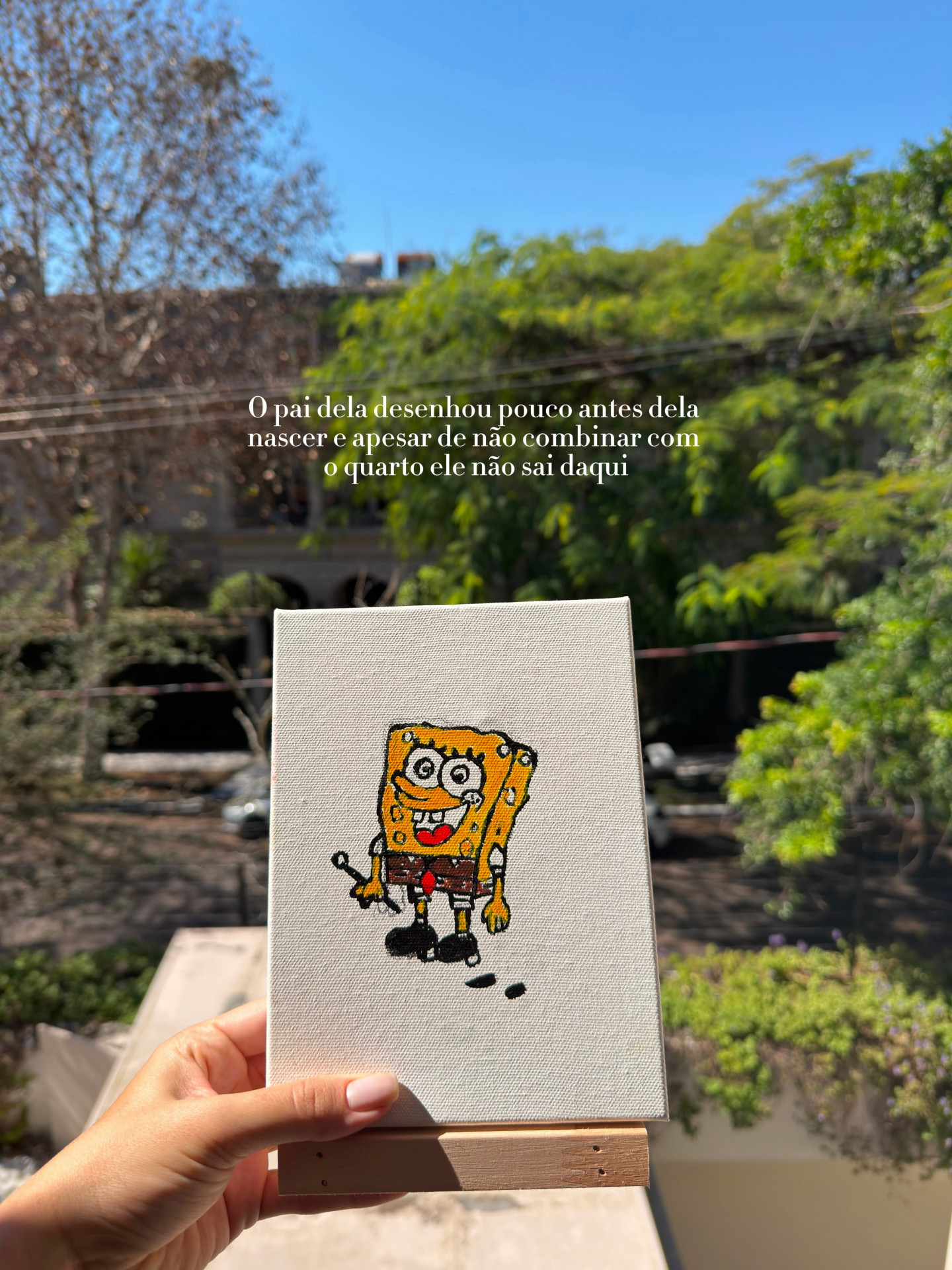 Quadro desenhado por Nattan para o quarto de Zuza  - Reprodução/Instagram 