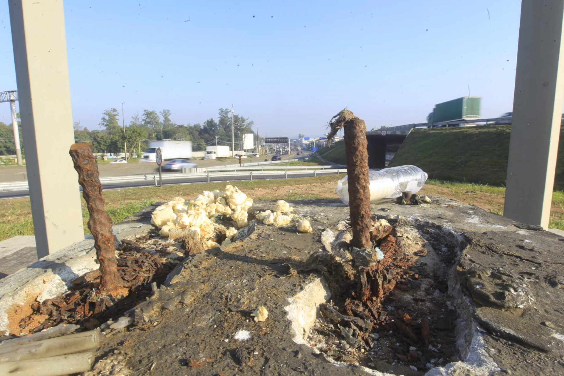 Local onde ficava a estátua de São Cristóvão - Reginaldo Pimenta/Agência O DIA