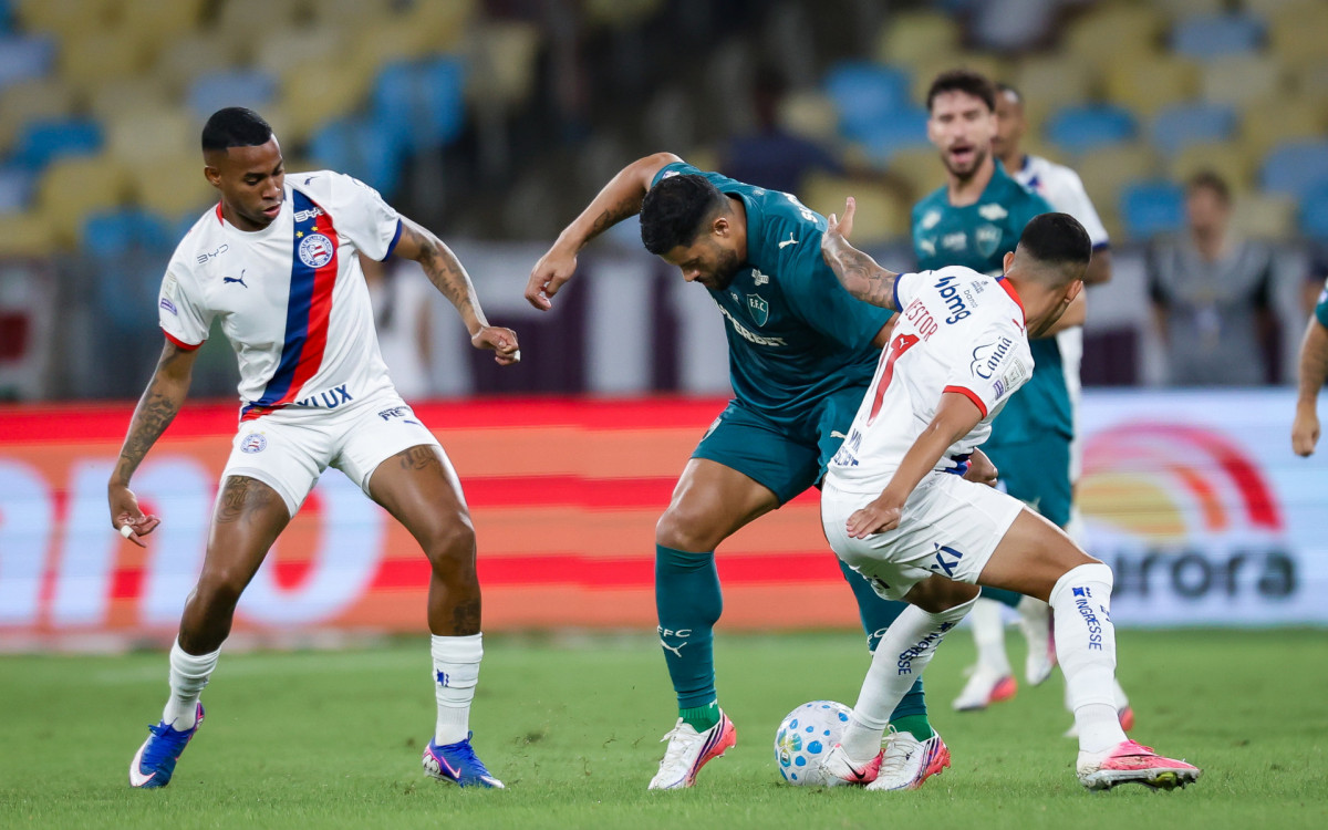 Lance do jogo entre Fluminense e Bahia