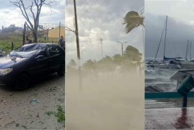 Vento em SP supera 120 km/h e deixa dois mortos no litoral e no interior