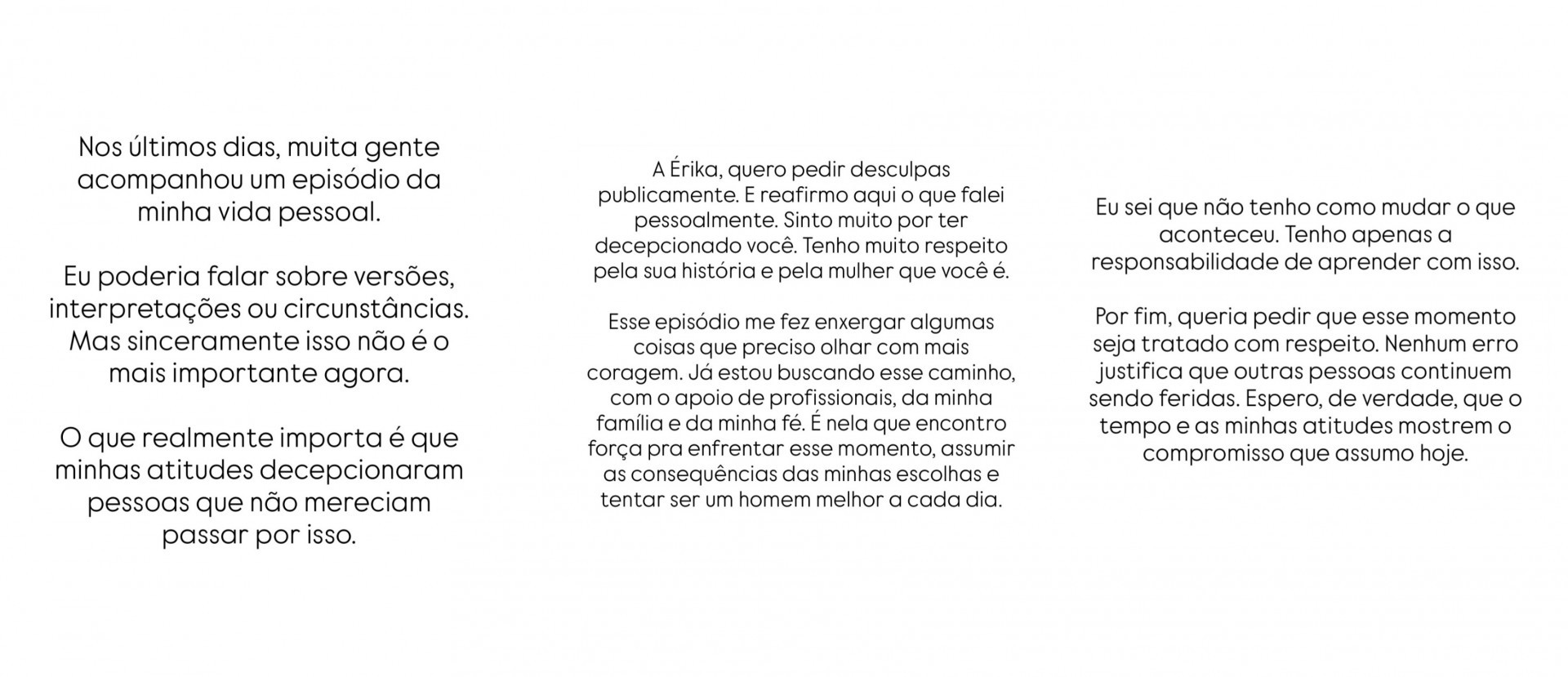 Arlindinho se desculpou com Erika Januza nas redes sociais  - Reprodução/Instagram 