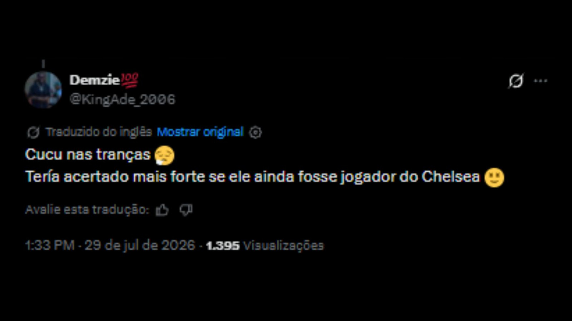 Comentários sobre o novo visual de Cucurella - Reprodução/X @KingAde_2006