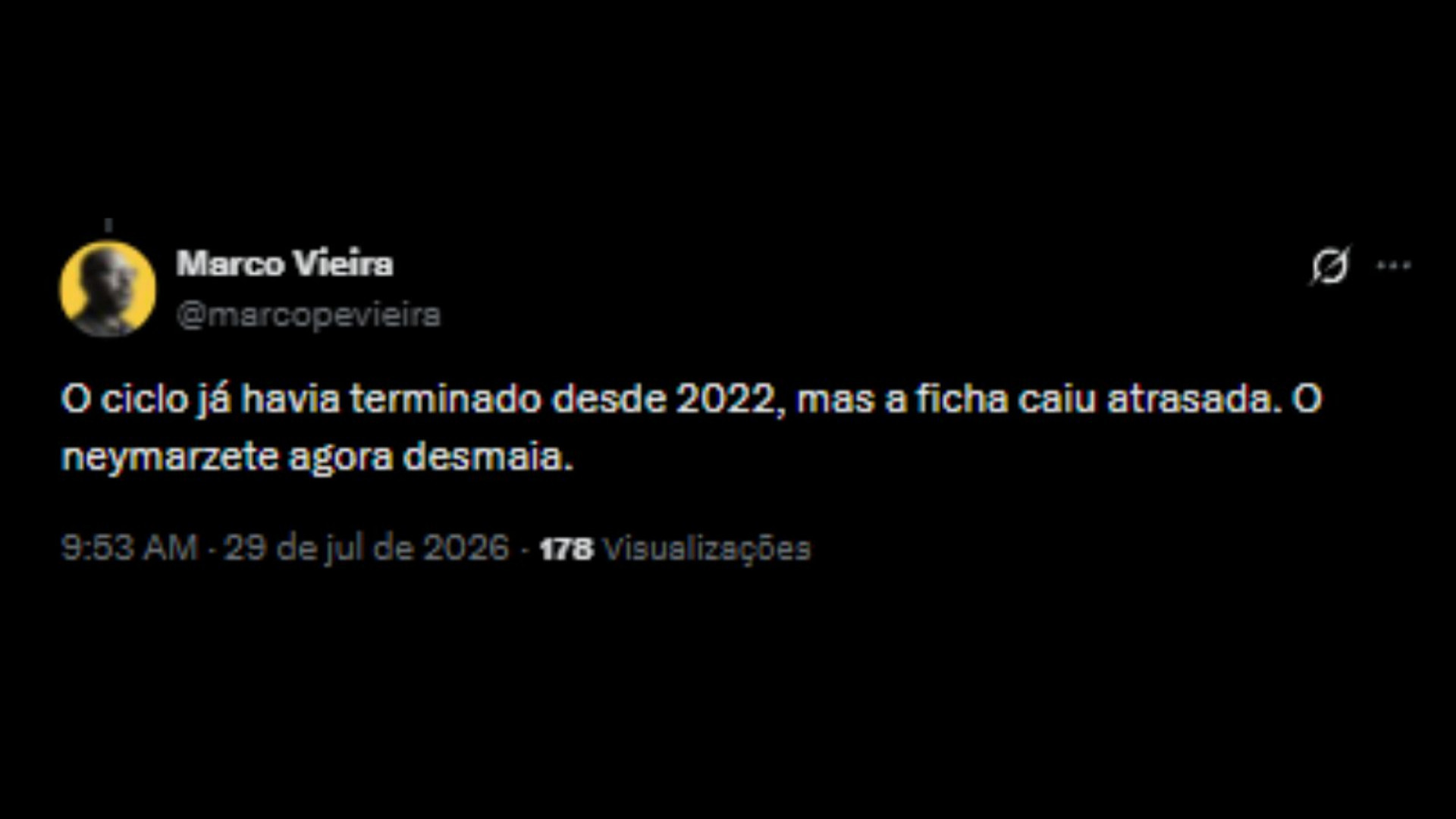 Discussão sobre Neymar ter se aposentado da Seleção, nas redes sociais - Reprodução/X @marcopevieira
