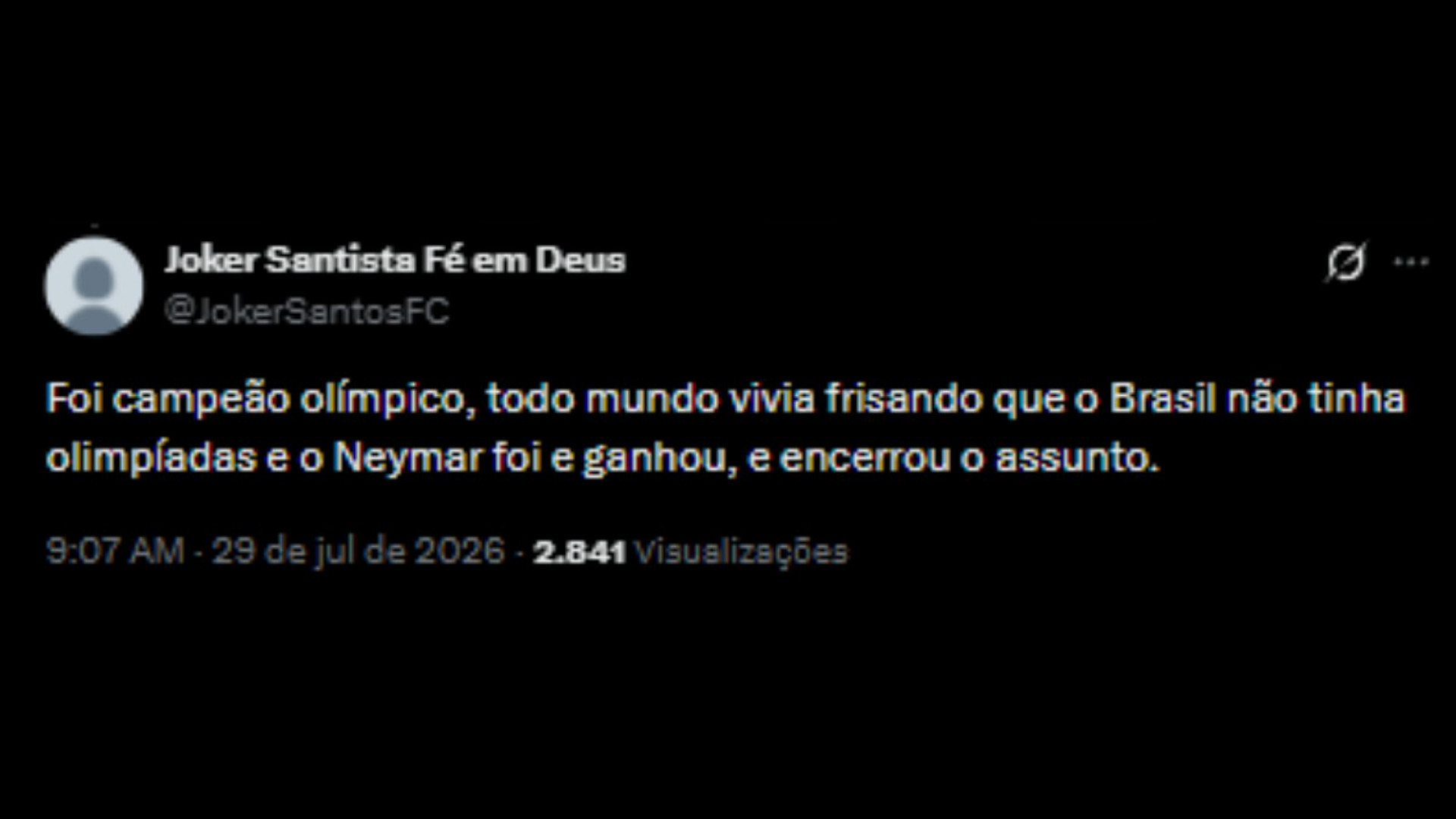 Discussão sobre Neymar ter se aposentado da Seleção, nas redes sociais - Reprodução/X @JokerSantosFC