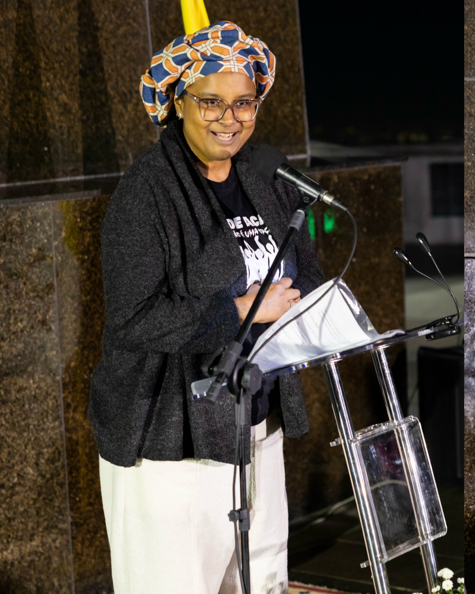 Aline Leite, presidenta da Associação Mães de Acari e irmã de Cristiane Leite - Guilherme Silva / Santuário Cristo Redentor