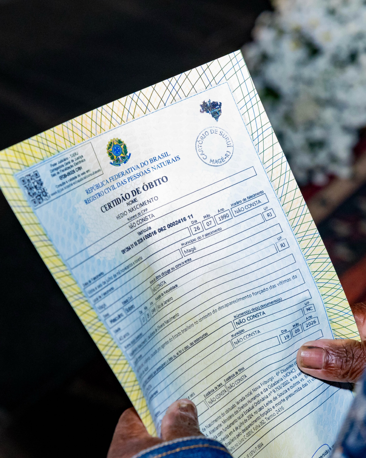 Mães de Acari recebem certidão de óbito de vítimas de chacina depois de 36 anos - Guilherme Silva / Santuário Cristo Redentor