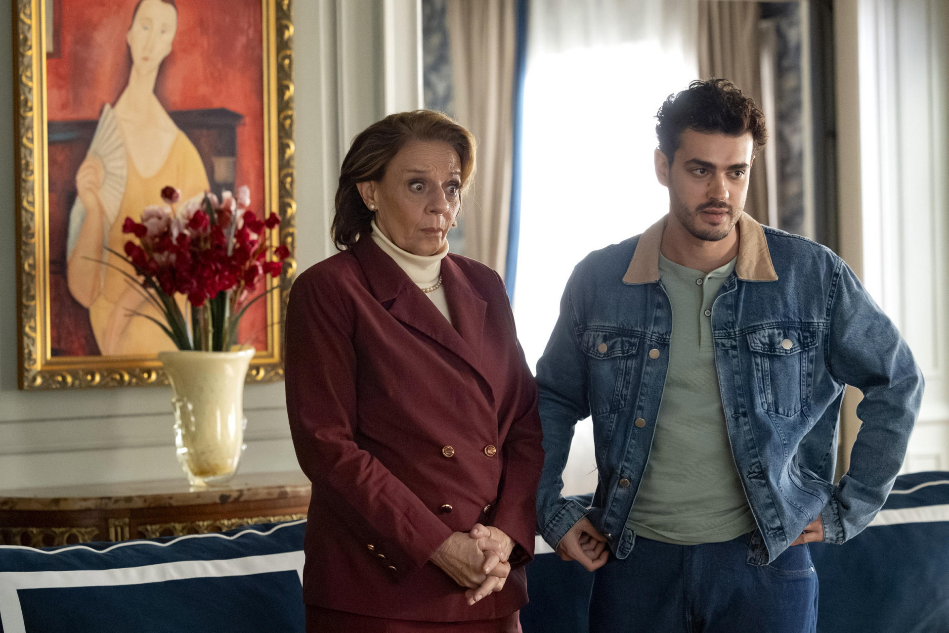 Quem Ama Cuida: Fernando (Pedro Alves) é neto de Diná (Rosi Campos) - Manoella Mello / TV Globo