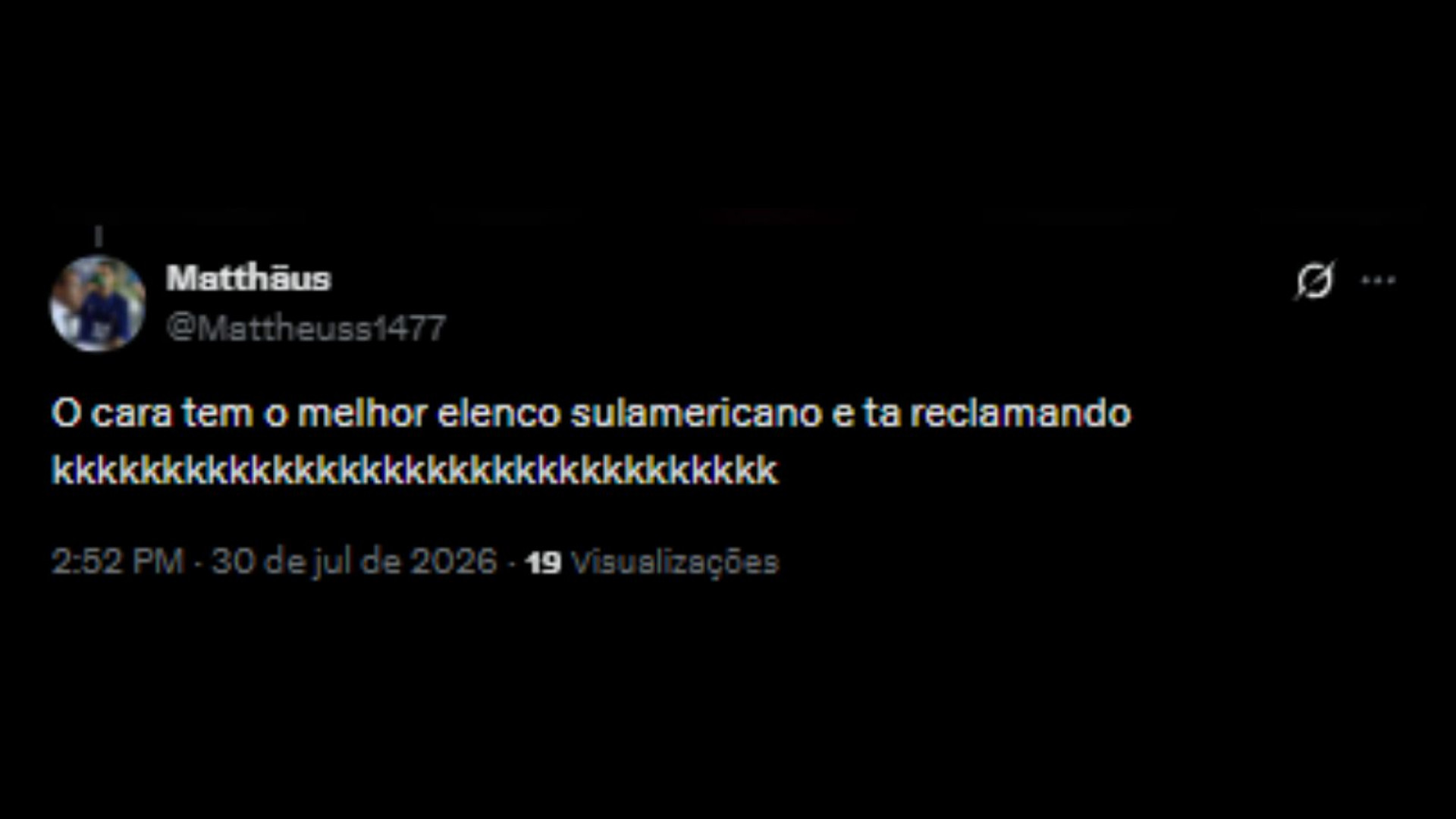 Críticas à fala de Leo Jardim sobre reforços - Reprodução/X @Mattheuss1477