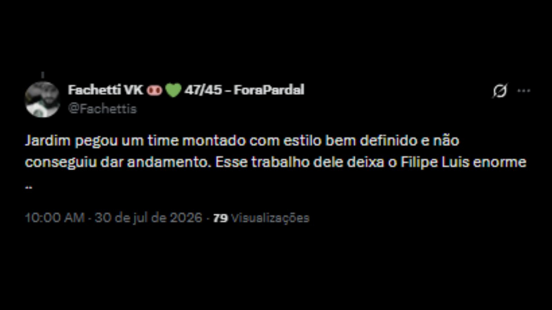 Críticas à fala de Leo Jardim sobre reforços - Reprodução/X @Fachettis