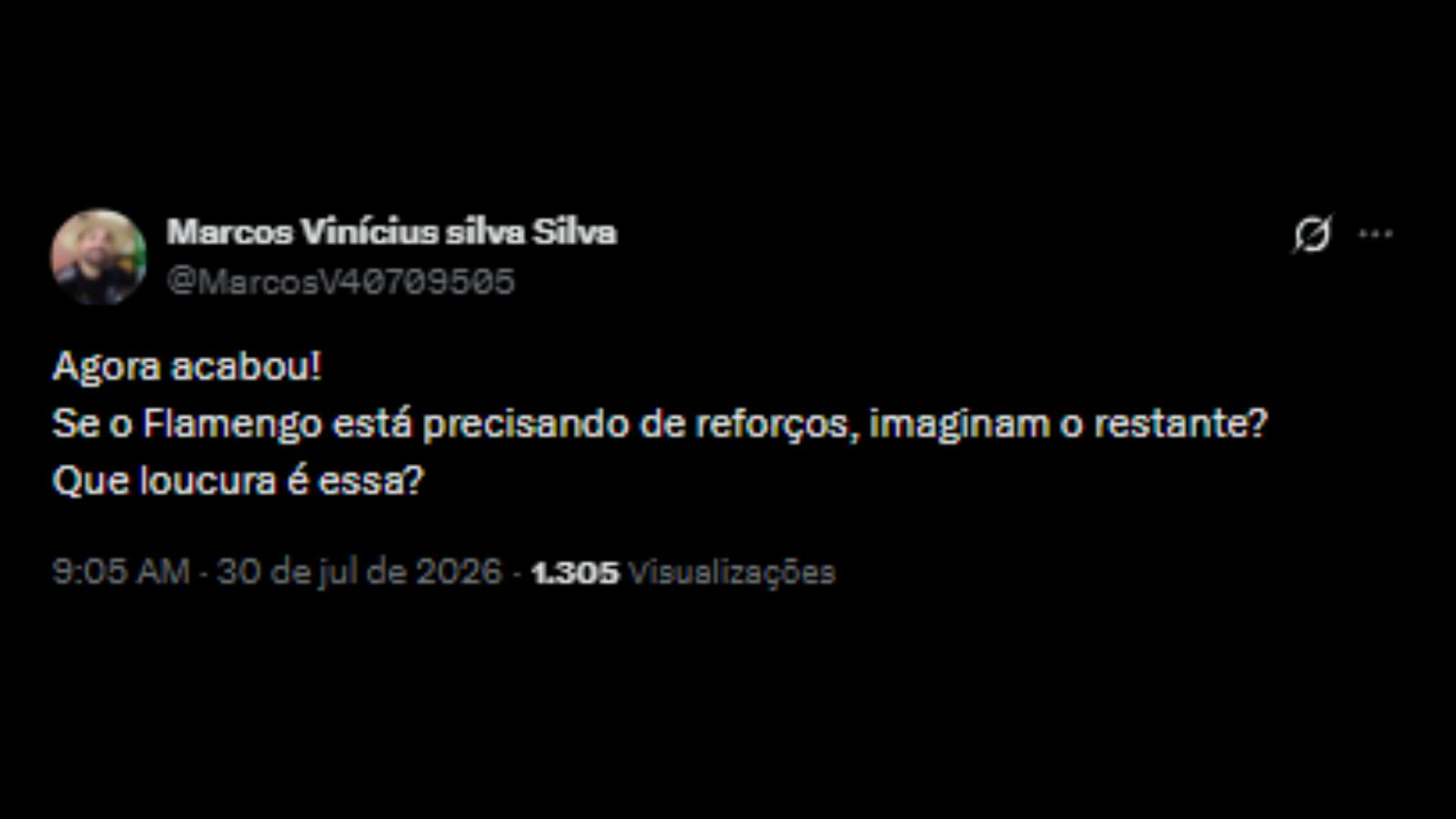 Críticas à fala de Leo Jardim sobre reforços - Reprodução/X @MarcosV40709505