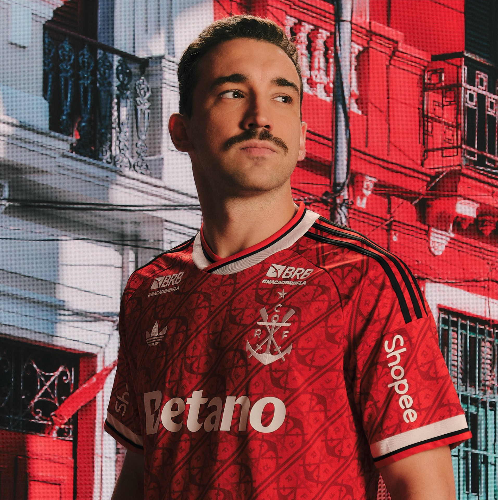 Léo Ortiz foi um dos modelos para a divulgação da camisa - Divulgação / Adidas