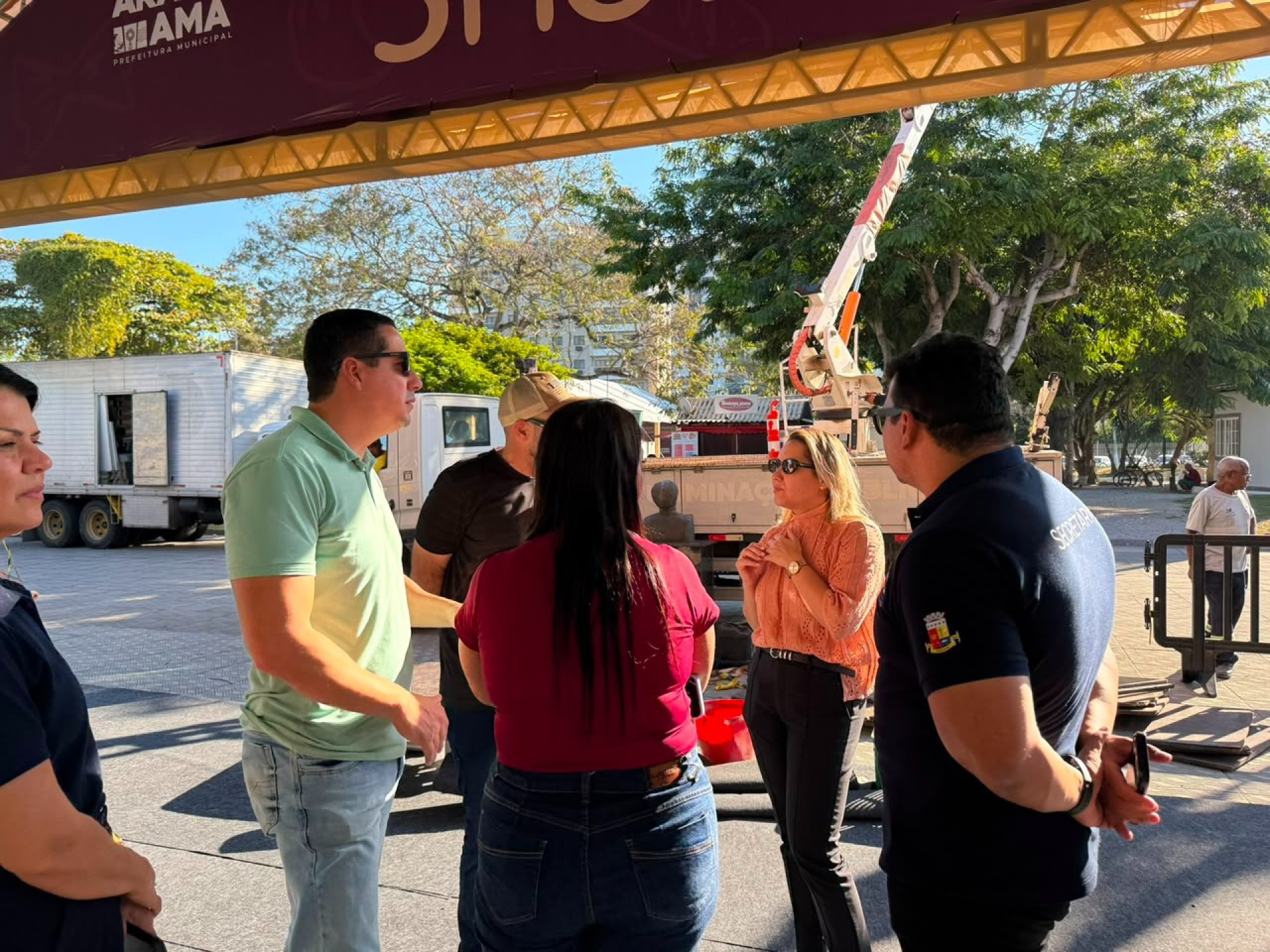 Daniela Soares na Praça Antônio Raposo - Ascom