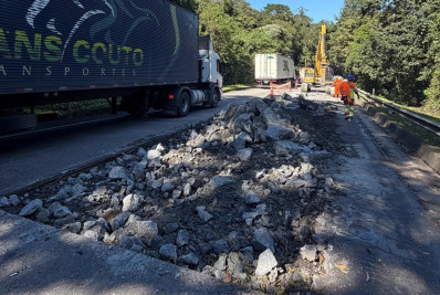 Obras na pista de descida da Serra de Petrópolis devem ser concluídas em novembro