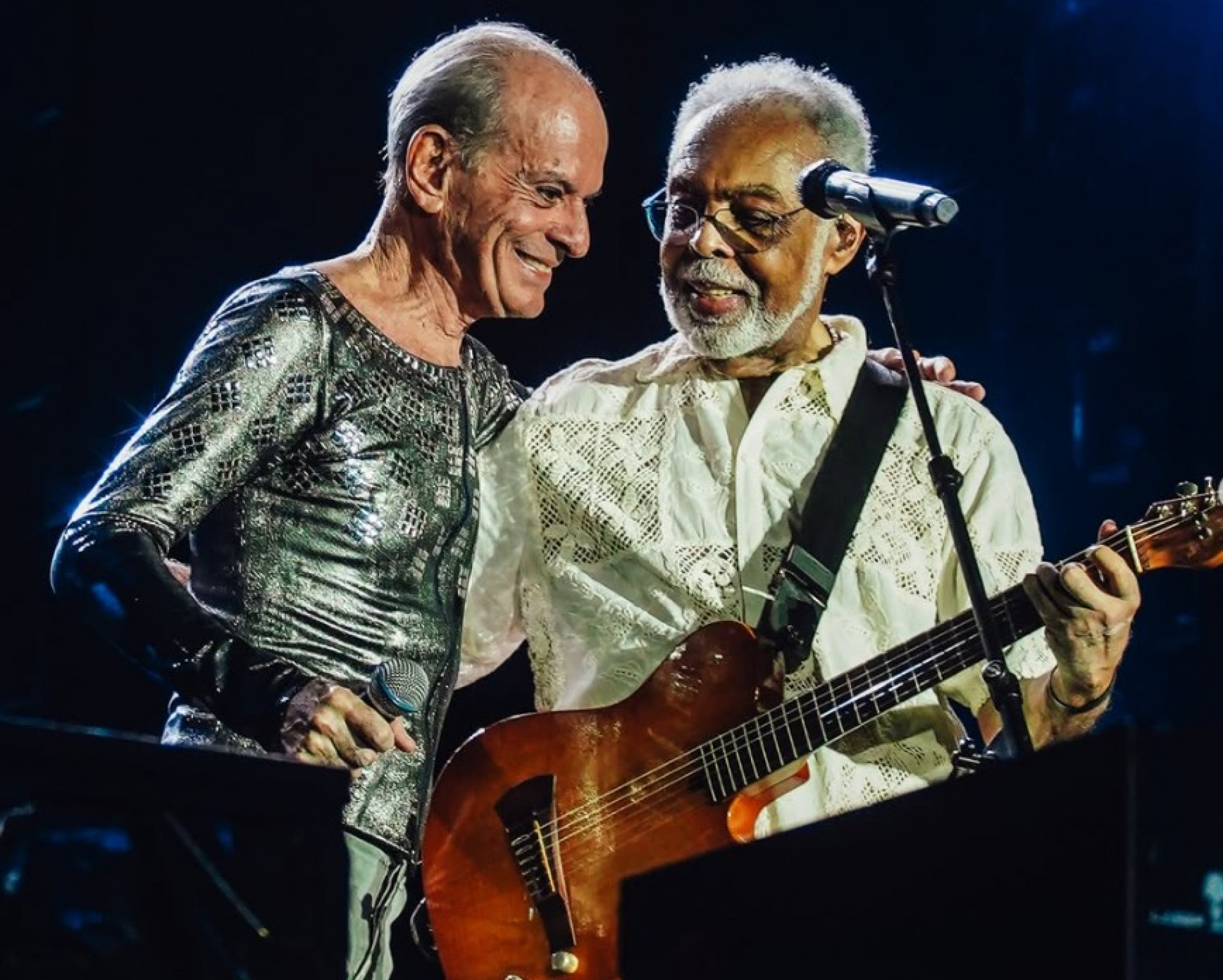 Gilberto Gil e Ney Matogrosso - Reprodução / Instagram