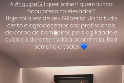 Gilberto Gil fica preso em elevador e é resgatado pelos Bombeiros