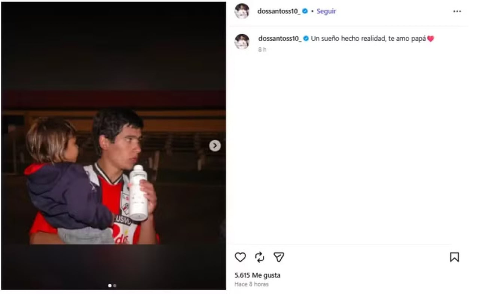 Jogo entre pai e filho no futebol uruguaio termina com l&aacute;grimas ap&oacute;s o apito final