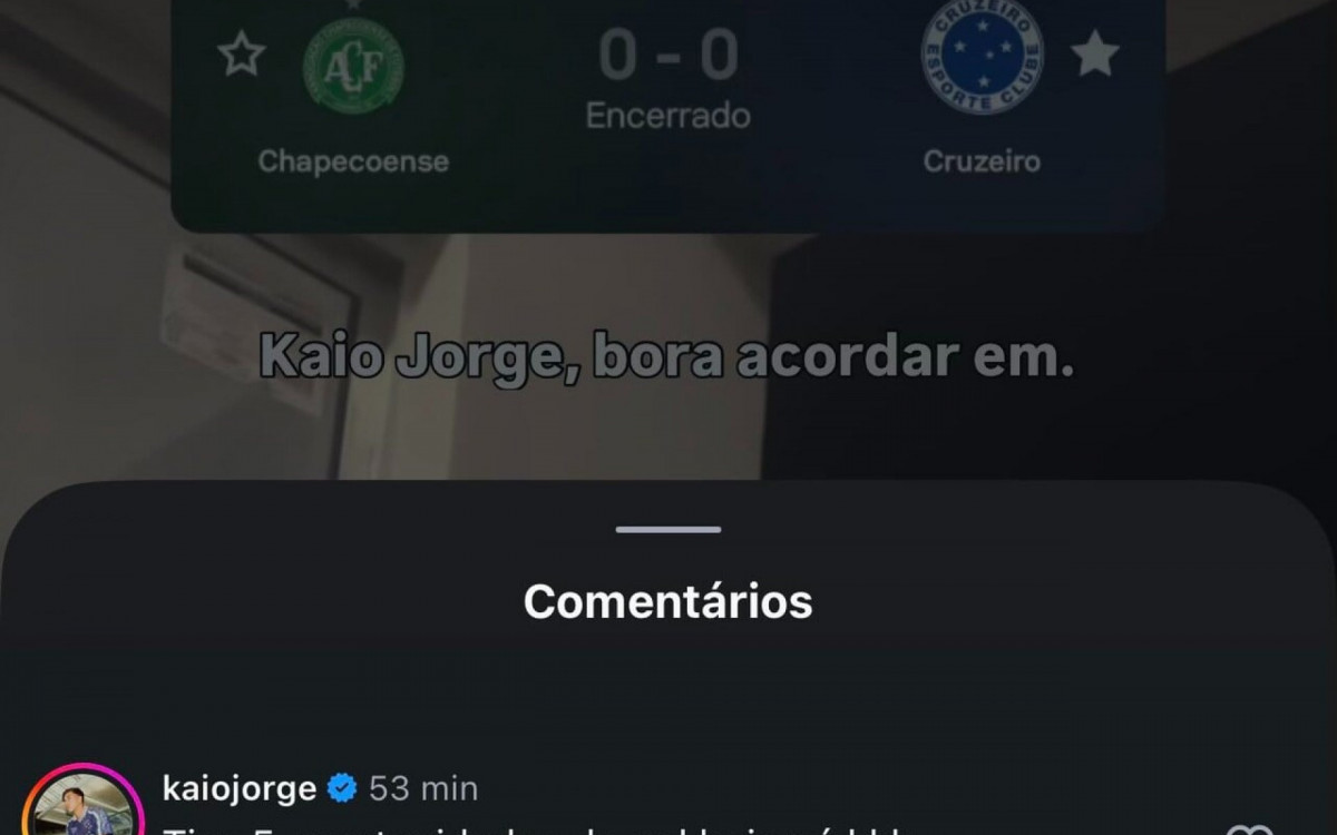Kaio Jorge rebate cobran&ccedil;a de torcedores do Cruzeiro nas redes sociais