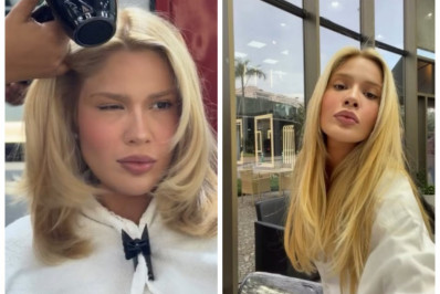Karoline Lima mostra cabelo natural antes de colocar mega hair