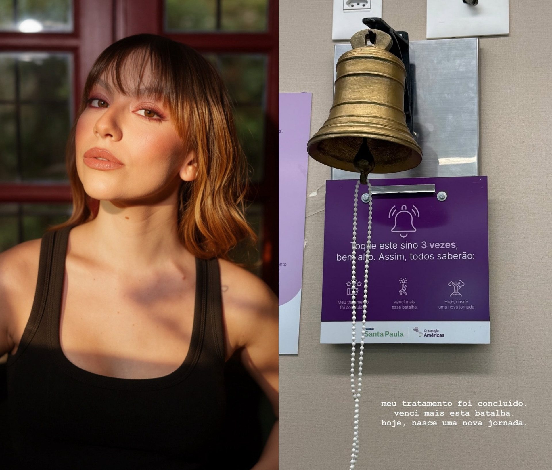 Bruna Furlan comemorou fim das sessões de radioterapia - Reprodução/Instagram 